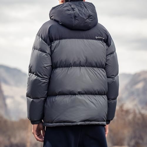 Image of Duck Down Jackets For Men,Mens Puffer Jacket For Cold Protection And Warmth,Hooded Mens Winter Coat,90 White Duck Down