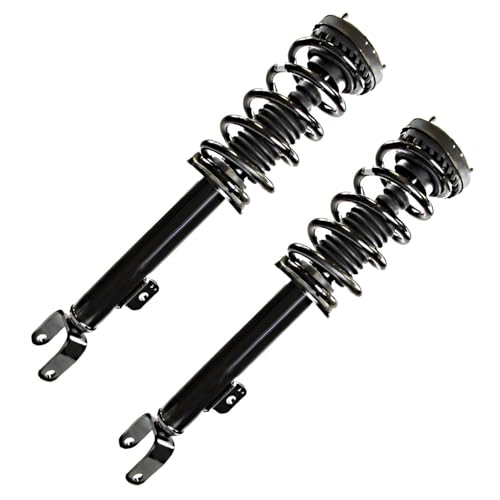 Image of Detroit Axle - Front Struts w /Coil Springs Sway Bar Links Outer Inner Tie Rod Ends Boots Replacement for Dodge Charger Challenger RWD - 10pc Set