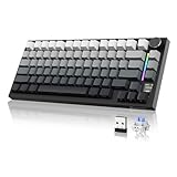 A.JAZZ×ATTACK SHAKR X820 Ultra ゲーミングキーボード 無線 メカニカキーボード ワイヤレス bluetoothキーボード有線 Gasket構造 3モード ホットスワップ可能 75%リニア軸 サメ軸 RGB PBTキーキャップ Gasket構造 4000mAh ノブ付き 仕事用ディスプレイ付き WIN/MAC対応（月影）