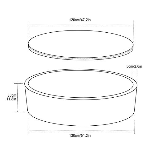 image for TRENDBOX Soft Foam Ball Pit 51.2 x 11.8 in Large Sponge Round Ball Poo