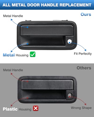 Image of TOP-MAX All Metal Exterior Door Handle Front Replacement for 1995-2000 Chevrolet Chevy Tahoe Suburban C1500 C2500 C3500 K1500 K2500 K3500 GMC Yukon Replaces OE 15742229 15742230