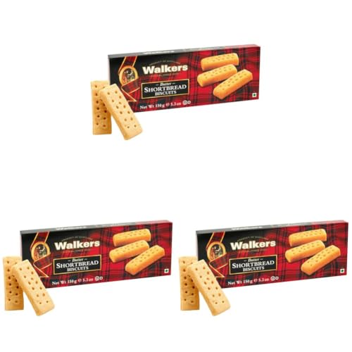 Image of WALKERS Pure Butter Short Bread Biscuits, Scottish Butter Cookies, No added Preservatives, No Artificial Colours, Butterly Delicious Snacks (Pack of 450 gm)
