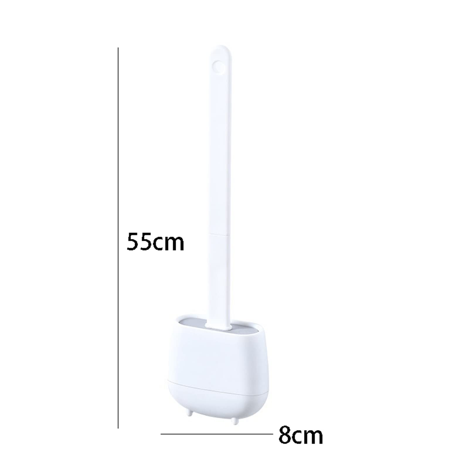 Scopino per WC con Set di staffe di Base Set di setole morbide in Silicone Spazzola per la Pulizia dell'angolo Strumento per la Pulizia del Bagno Accessori per WC