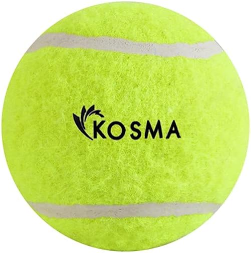 Kosma Pack of 12 Tennis Balls | Training Ball for Dogs, Super Bounce, Perfect for Begginer Cricket Training Practice (with Carry Bag- 6Pc Each Red & Fluorescent Yellow)