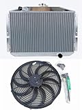 Full Aluminum Radiator and 16 in Fan For 1953-1955 54 Studebaker Commander V8 Champion I6 MT