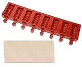 Mini Skater 8-Cavities Silicone Ice cream Bar Mold Reusable DIY Classic Shape Ice cream Makers with...