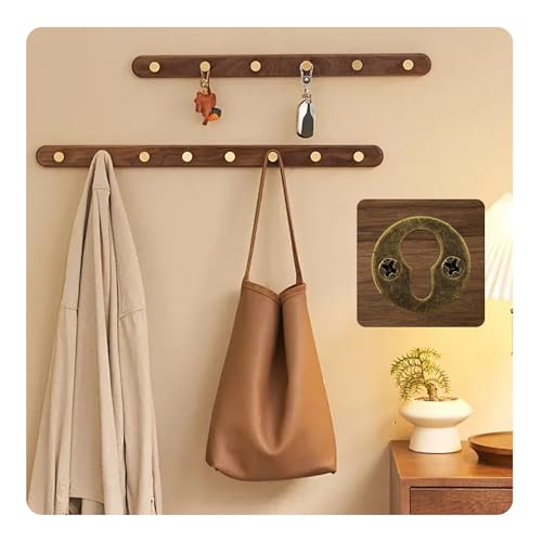 Image of 50Pcs Round 1 Inch Mortise Type Metal Keyhole Hangers, Antique Bronze Shelf Brackets for Photo Picture Frame Hanging with Screws
