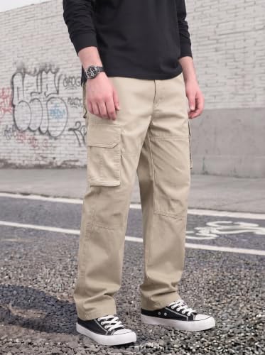 Image of Amazon Brand - INKAST Men Multi-Pocket Cargo Pants Casual Fit Trousers Stylish Cargo Trousers