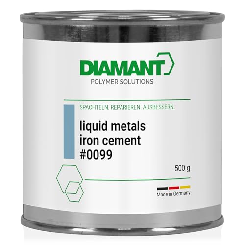 DIAMANT Polymer Iron Cement Kit caldaia refrattario fino a 1600 °C Adesivo resistente al calore 0,5 kg