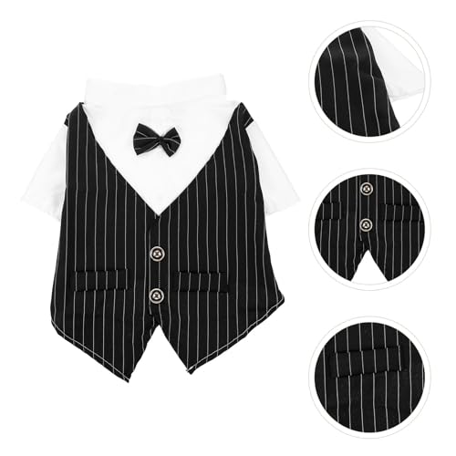 Disfraz formal para perro talla XXL negro miniatura 7