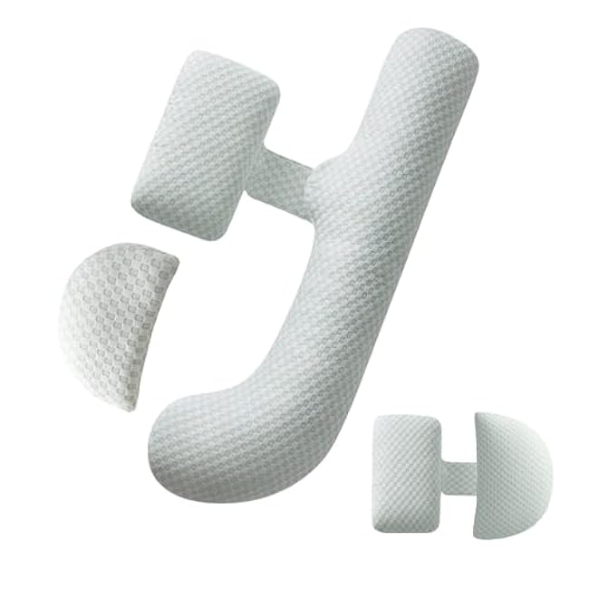 Pregnancy Pillows for Sleeping, Maternity Pillow for Pregnant Women with Removable Cover, Adjustable Body Pillows for Side Sleepers, Support for Back, Legs, Belly, HIPS, All Pregnancy Stages