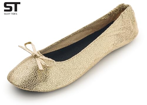 Image of Silky Toes Foldable Flat Shoes for Women | Portable Ballet Flats for Weddings, Parties, Events, Travel |Comfortable Cushioned