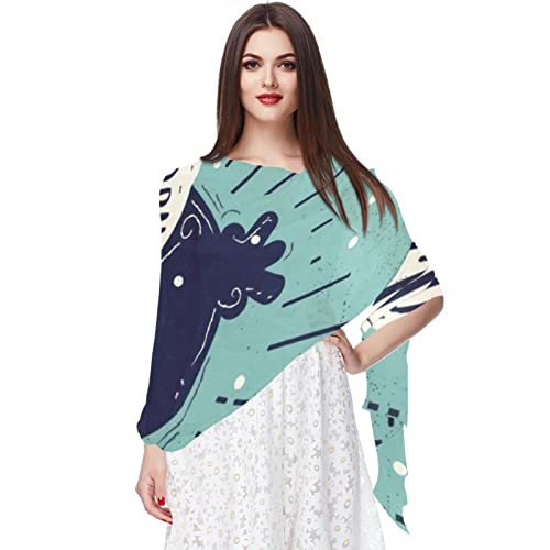 Foulard en mousseline de soie multicolore idéal pour vos tenues de Noël