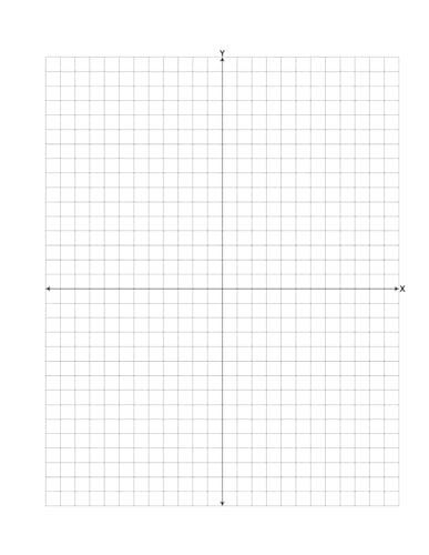 Coordinate Graph Paper, XY Axis, 120 pages, 8.5" x 11"