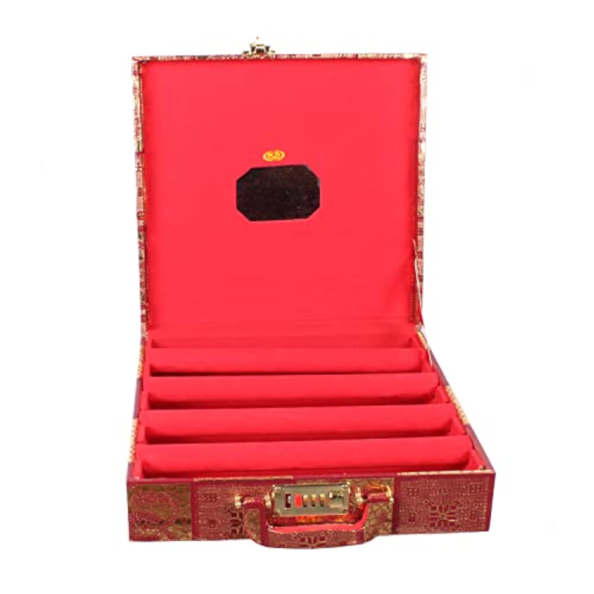 Wooden Bangle Storage Box with Magnetic Lock System