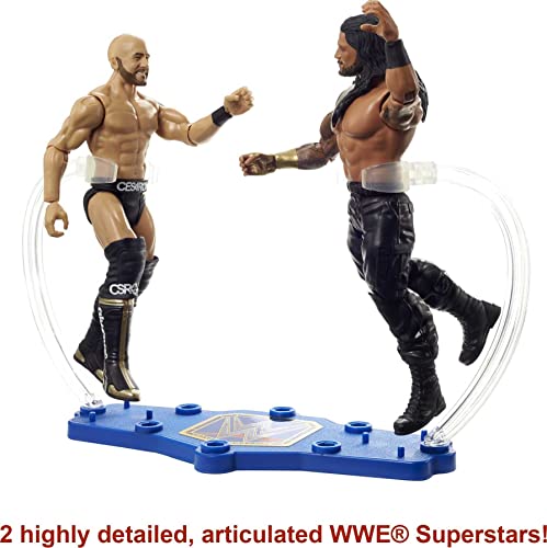 Wwe Roman Reigns Vs Cesaro Championship Showdown 2-Pack 6-Inch Action Figures Monday Night Raw Battle Pack For Ages 6 Years Old & Up #TOP2