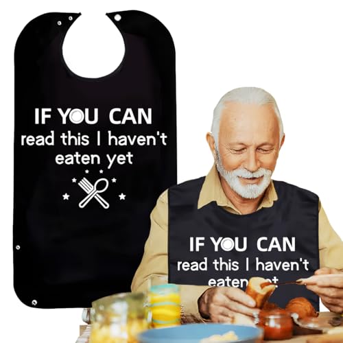 Lätzchen für Erwachsene Lustig, Schwarz Lätzchen Schlabberlatz mit...