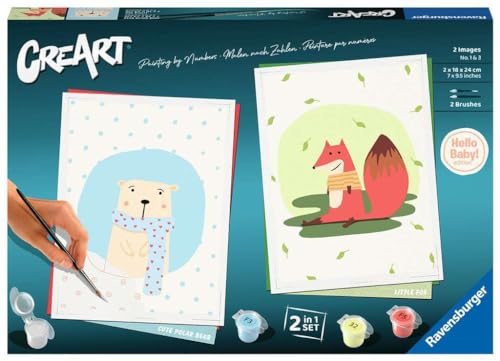 Peinture par numéros CreArt Ravensburger Hello Baby pour apprendre à peindre facilement