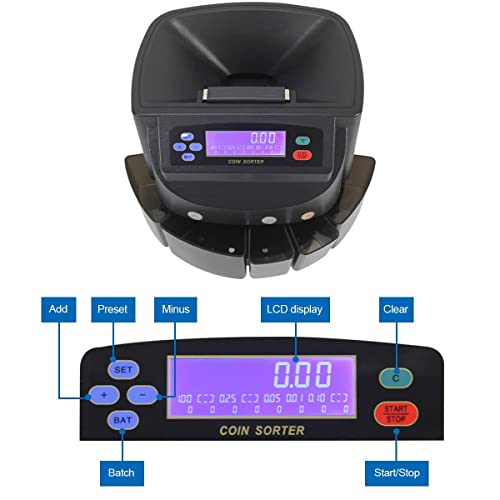 Xindabill Xd-9005 Professional Usd Coin Counter Machine Automatic Coin Sorter And Wrapper/Roller Equipment With Bin,Tube And Lcd Display #TOP5