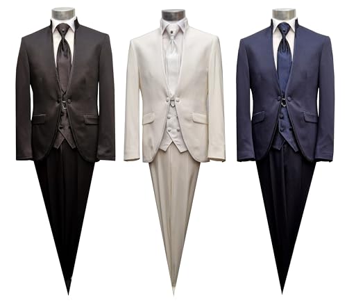 MMUGA Hochzeitsanzug Bräutigam Anzug Stehkragen – Bild 8