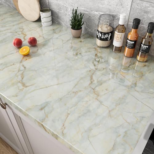 Papier peint marbre bleu luxueux vinyle extra large aspect naturel