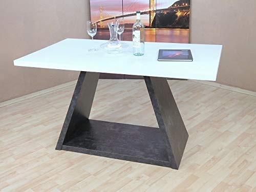 Preisvergleich Produktbild moebel direkt online Säulentisch Colombo Weiss / Beton anthrazit