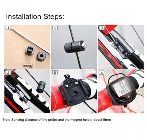 Velocímetro COM FIO para Bicicleta, 15 Funções, Visor LCD, Resistente à Água