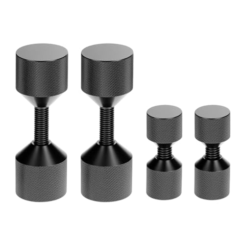 QWORK Aluminum Flange Two Hole Alignment Pins 4 Pcs, Dual Pin Sizes (1-1/8" & 1-5/8"), Corrosion Resistant, Versatile Design for Mechanical, Automotive, and Industrial Applications