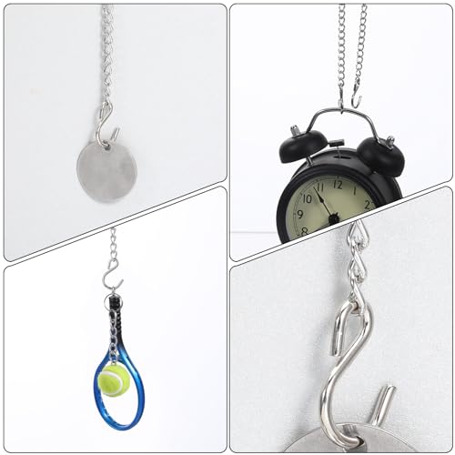 Image of 6 Pcs Stain Glass Window Hanging Chain, 20 Inch Hanging Chains with Hooks, Picture Chain, Outdoor Decorative Chains for Walls Gardens and Kitchens