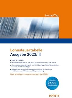 Lohnsteuertabelle Monat/Tag 2023/III
