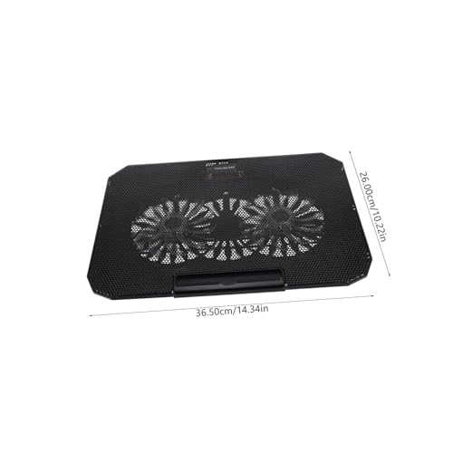 Base para Laptop con Doble Ventilador USB Negro miniatura 2