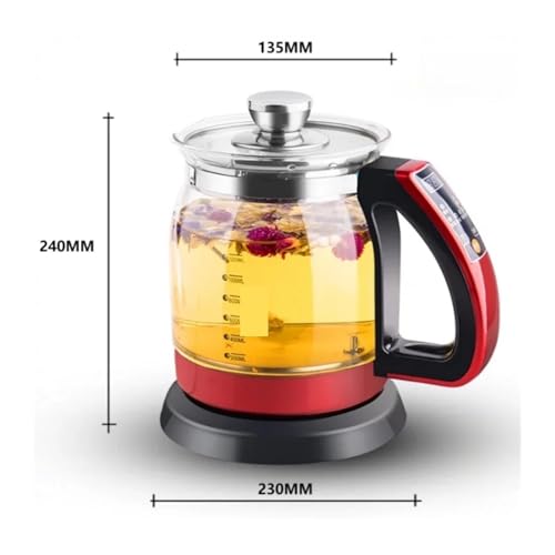 Tetera eléctrica multifuncional con infusor de té 1.2L vidrio miniatura 5