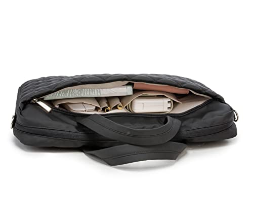 Kinmac Laptop Briefcases,Laptop Case Shoulder Bag With Muti-Pockets For MacBook Pro 16 inch and 15.6 inch to 16 inch Laptop (Black Embroider)4