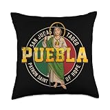 San Judas santo patrono de lo imposible con Puebla Mexico Throw Pillow