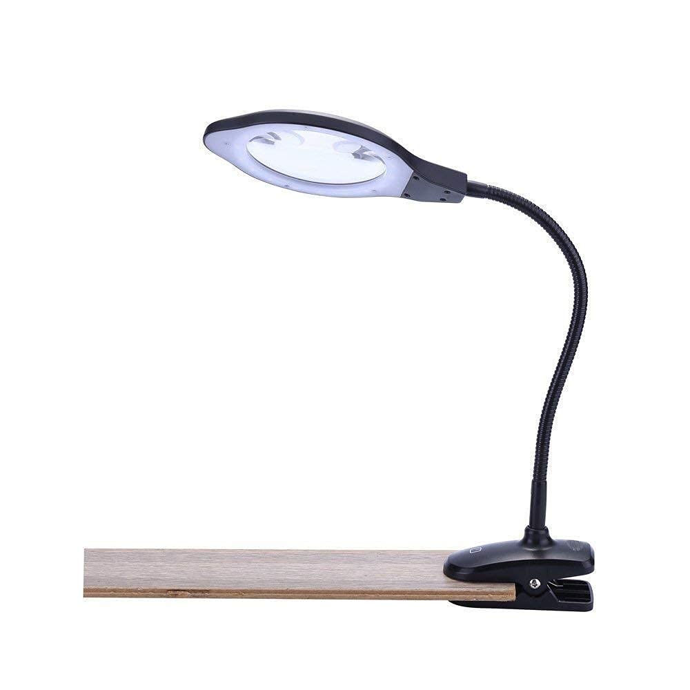 Szkło powiększające Przenośna lupa na biurko z dwoma obiektywami Zestaw głośnomówiący Lampa powiększająca od 2 do 4 razy Lampa LED Lampa LED Szkło powiększające zasilane przez USB do czytania dla osób