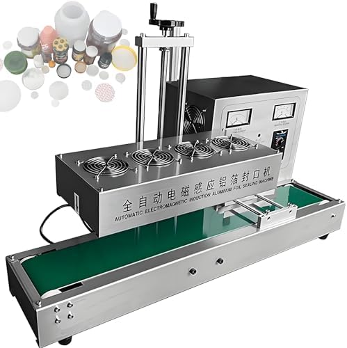 Continuous Band Sealer Machine for Plastic Bottles - Electromagnetic Induction Sealer, Vertical Sealing 15-130mm, Efficient Continuous Cap Sealing Solution