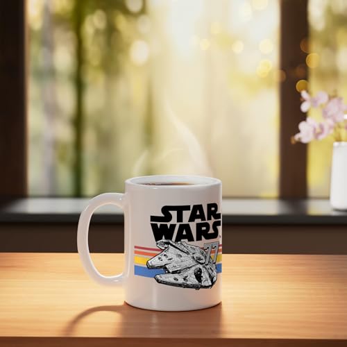 Vaso cerámico Star Wars Millennium Falcon 11 oz blanco miniatura 3