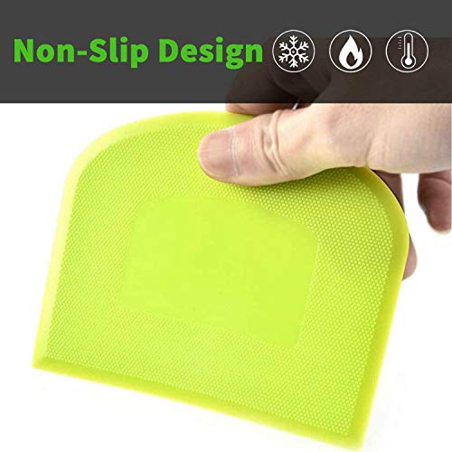SURDOCA Bread Dough Bench Bowl Scraper 2 PCs Pastry Dough Bowl Scrapper Flexible PE Plastic Bench Scraper Practical Pizza Cutter Multipurpose Cake Chopper for Bread Dough Cake Fondant Icing - Thumbnail 7
