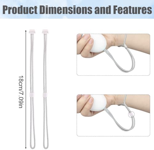 2pcs Improved Controller Wrist Straps for Oculus Quest 3 Gen, Adjustable Replacement Hand Strap for Quest 3/3s Mixed Reality Game Equipment Accessory, Easy to Install - 5