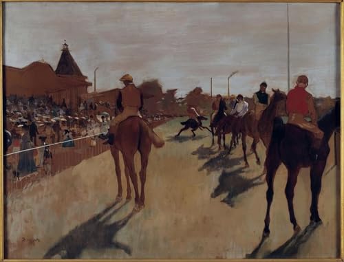 Tableaux Peinture sur Toile Degas chevaux de course déco salon chambre