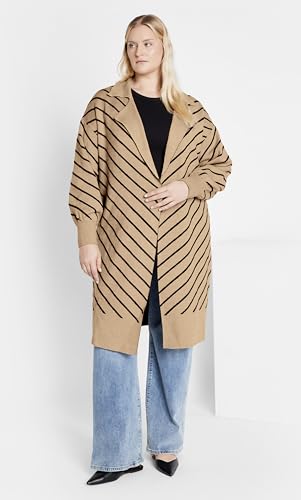 City Chic Women's Stripe Ivy Cardigan2