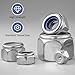 BNUOK 20Pcs M12-1.75 Lock Nuts, Nylon Insert Locknuts 304 Stainless Steel 18-8 SS A2-70 Self-Locking Nuts, Coarse Thread Hex Nylock Nut