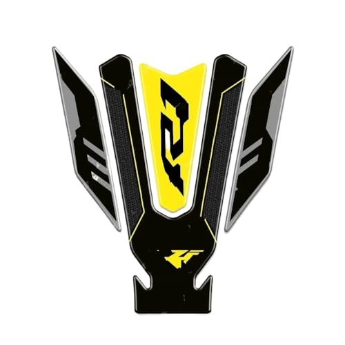 Stickers réservoir traction YZF R1 R1M protecteurs latéraux jaunes