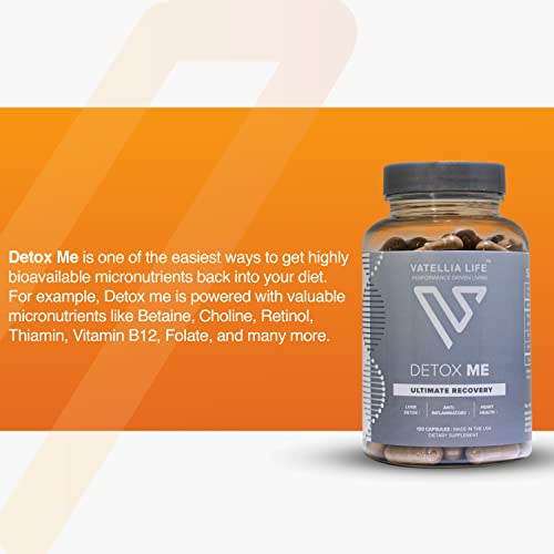 Image of Vatellia Life New from Detox Me - Boosts Energy Sulfite Elimination - Supports Digestion & Gut Health - Vitamin K2 (MK-4), Plus B12, Folate - 60 Day Supply - Supplement for Men and Women - 120 Count
