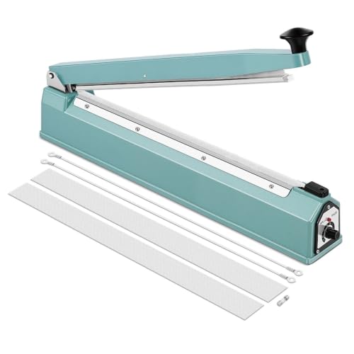 Flexzion Impulse Sealer for Plastic Bags, 8 Inch, 300W, Adju...