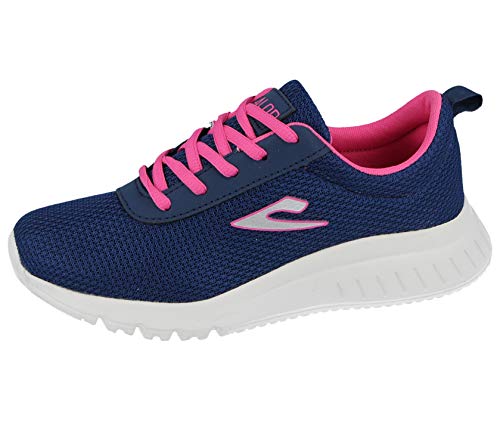 Zapatillas unisex de malla con cordones para hombre, para mujer, unisex, ultraligeras, informales, cómodas, deportivas, para gimnasio, correr, talla 3-11, Rosa marino., 38 EU