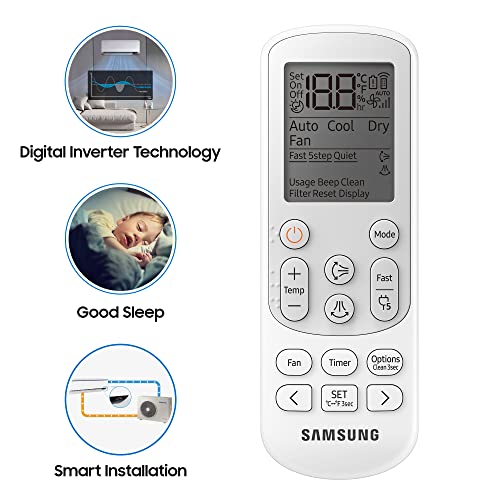 Image of Samsung 2 Ton 4 Star Inverter Split AC (Copper, Convertible 5-in-1 Cooling Mode, Anti-Bacteria Filter, 2022 Model, AR24BYMZAUR, White)