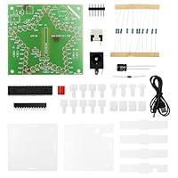 Tiardey Buntes, blendendes Licht-Pentagramm mit Gehäuse und USB-Kabel. Elektronische Produktion, DIY-Kit, Leiterplatten-Lötpraxis