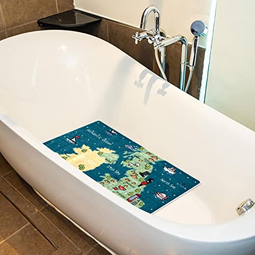 Tapis de baignoire antidérapant lavable machine avec trous drainage - 5