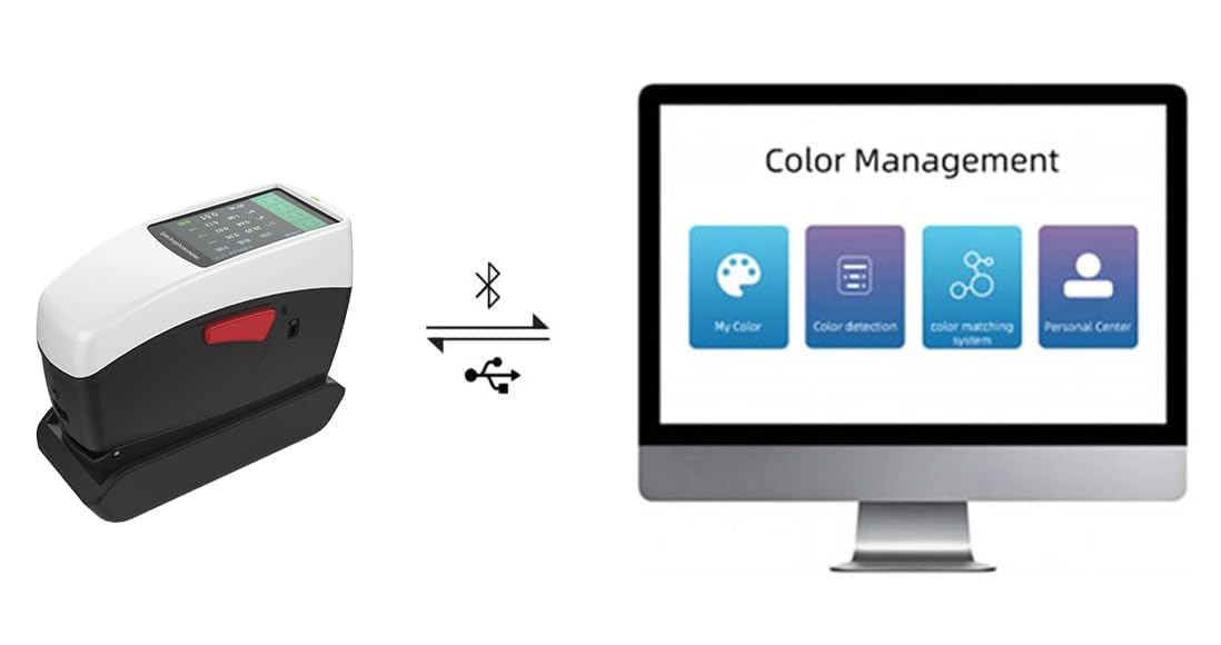Lab Three Caliber Spectrophotometer Portable Horizontal Spectrophotometer with Caliber Φ11mm,Φ6mm,Φ3mm Measurement Repeatability DE*ab≤0.02 Display Accuracy 0.01 30+ Measurement Indexes
